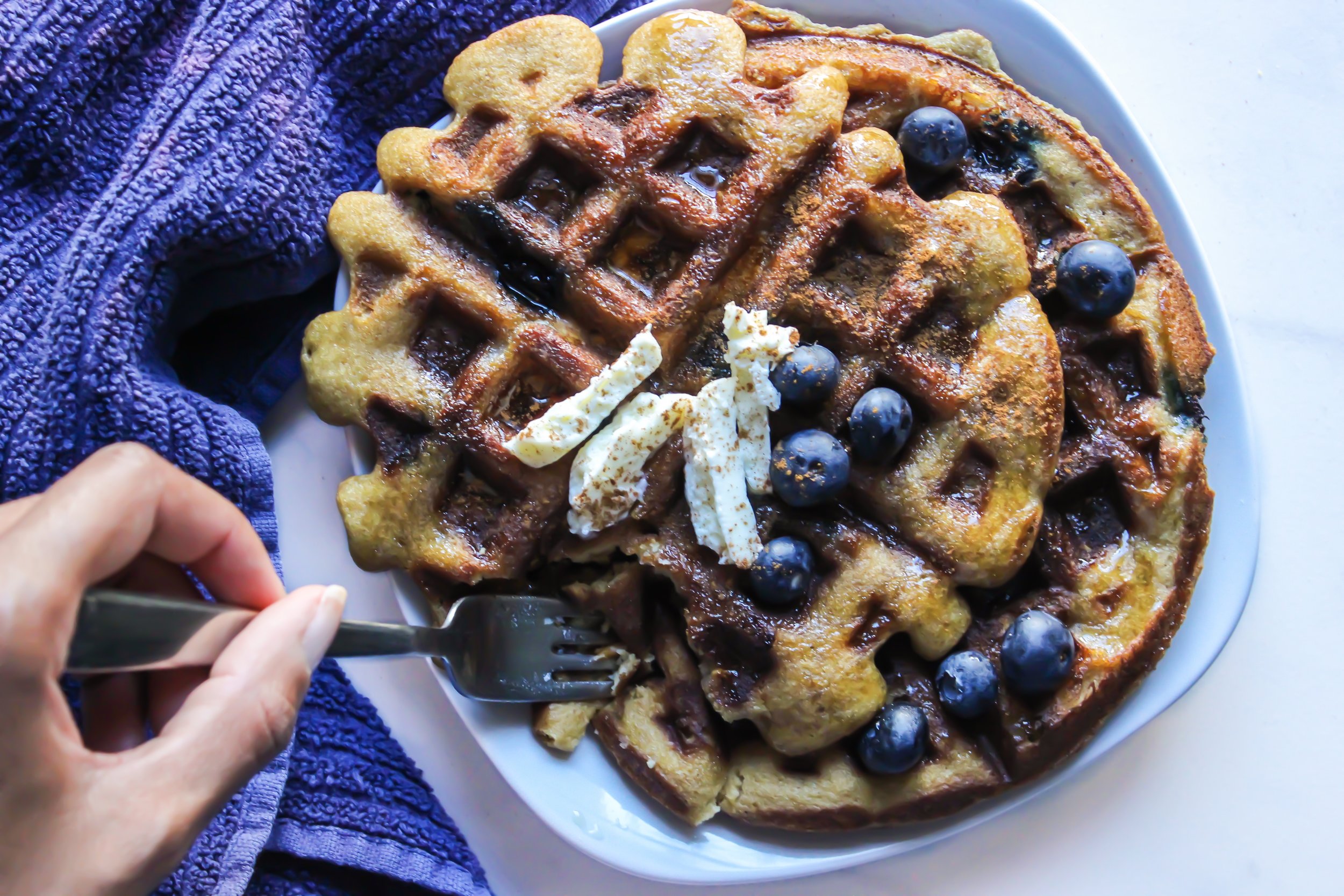 Grain-free Blueberry Banana Waffles