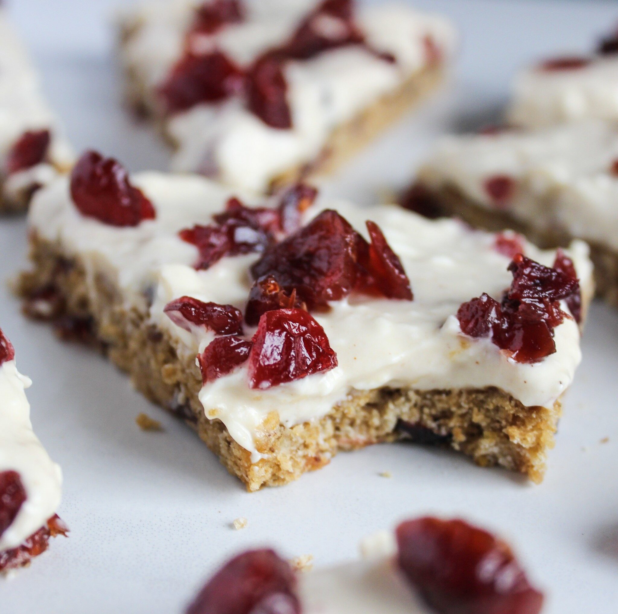 Healthy Cranberry Bliss Bars