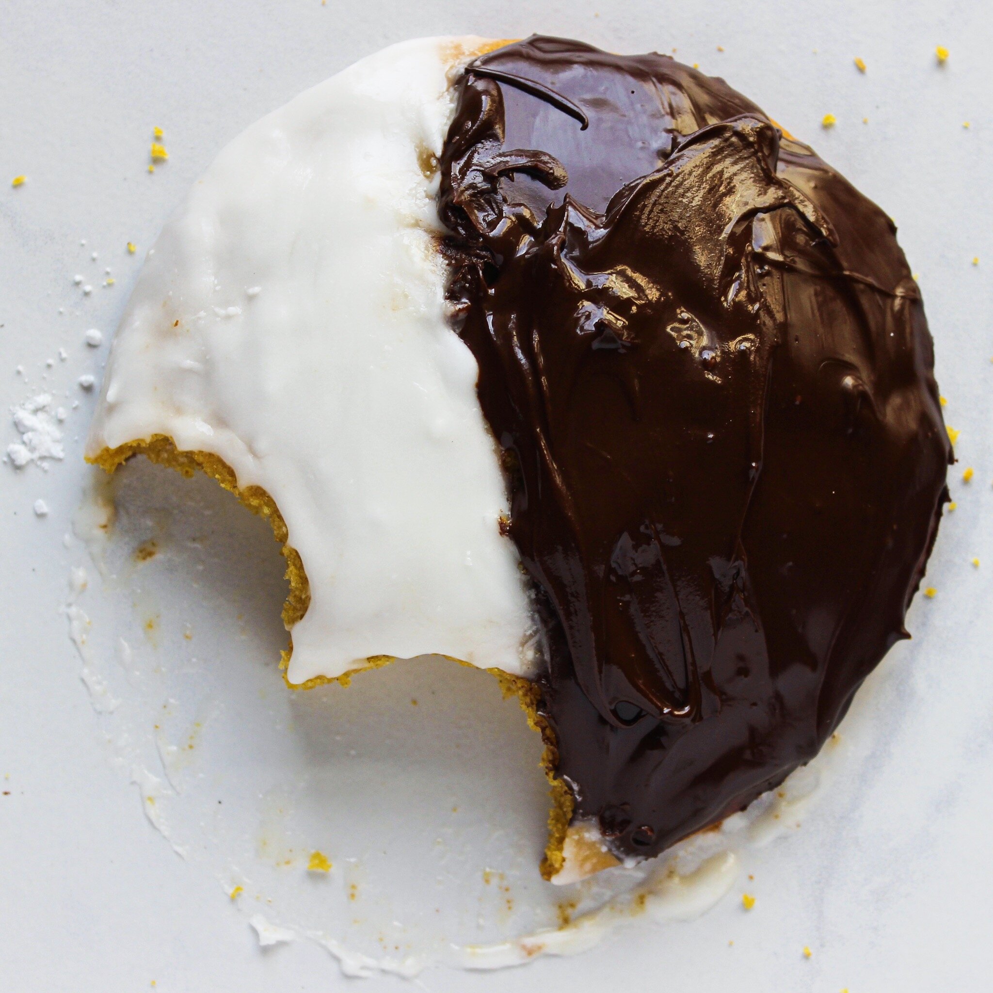 Pumpkin Black and White Cookies