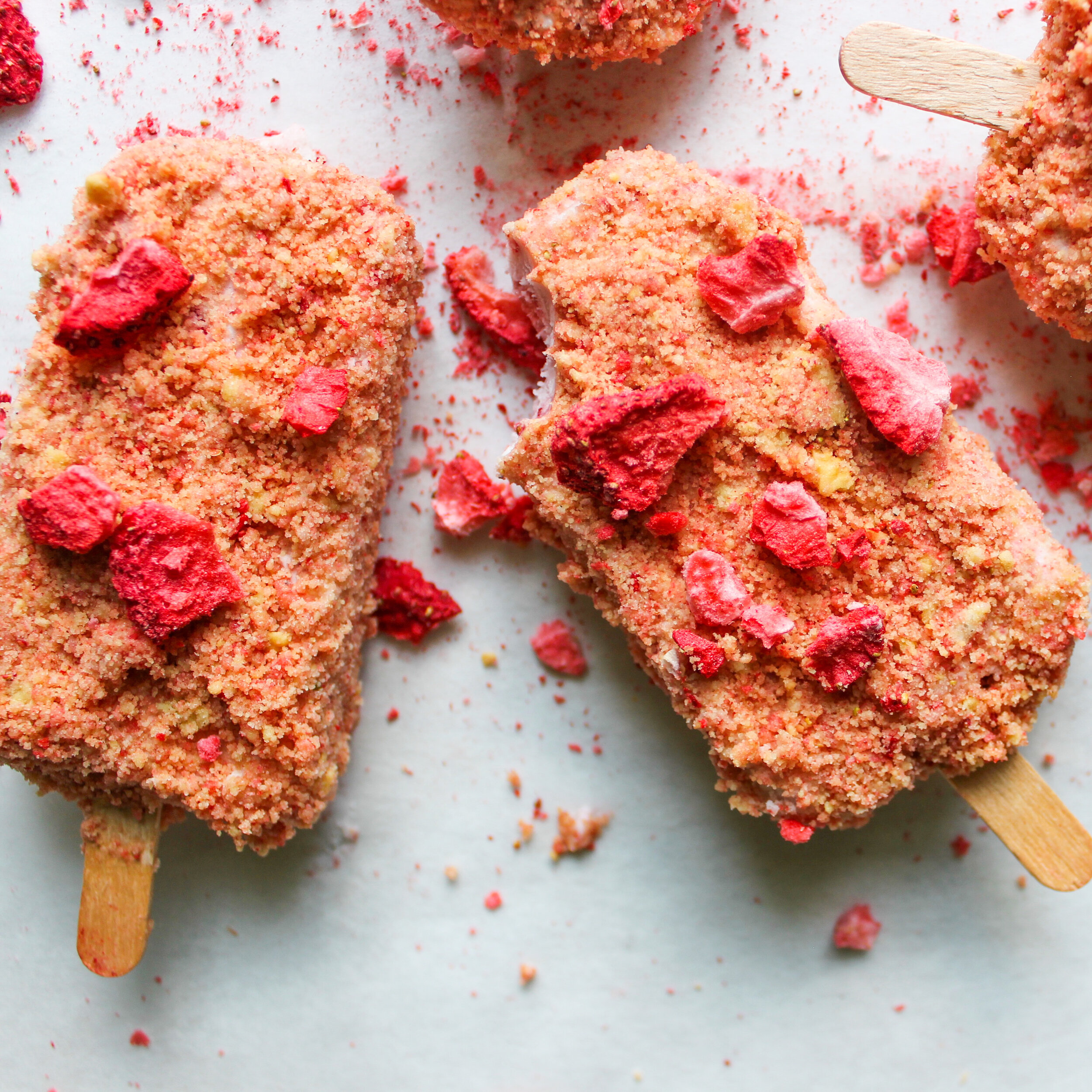 Strawberry Shortcake Ice Cream Bars
