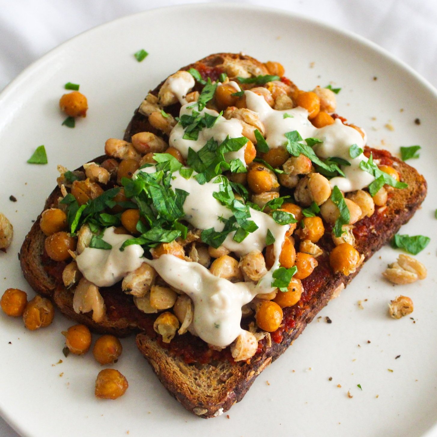 Chickpea Tzatziki Toast
