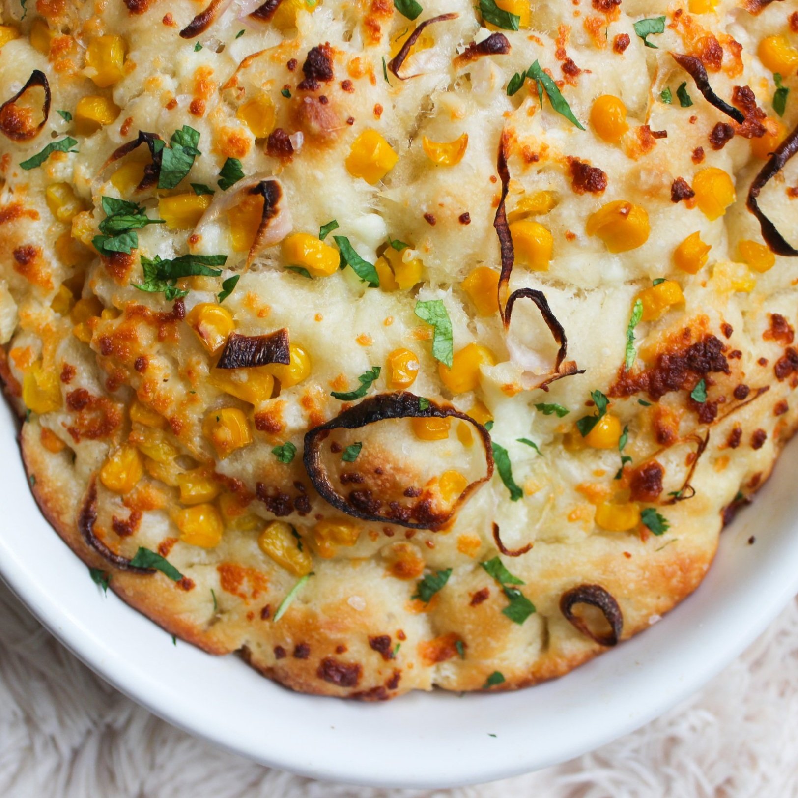 Roasted Corn Focaccia