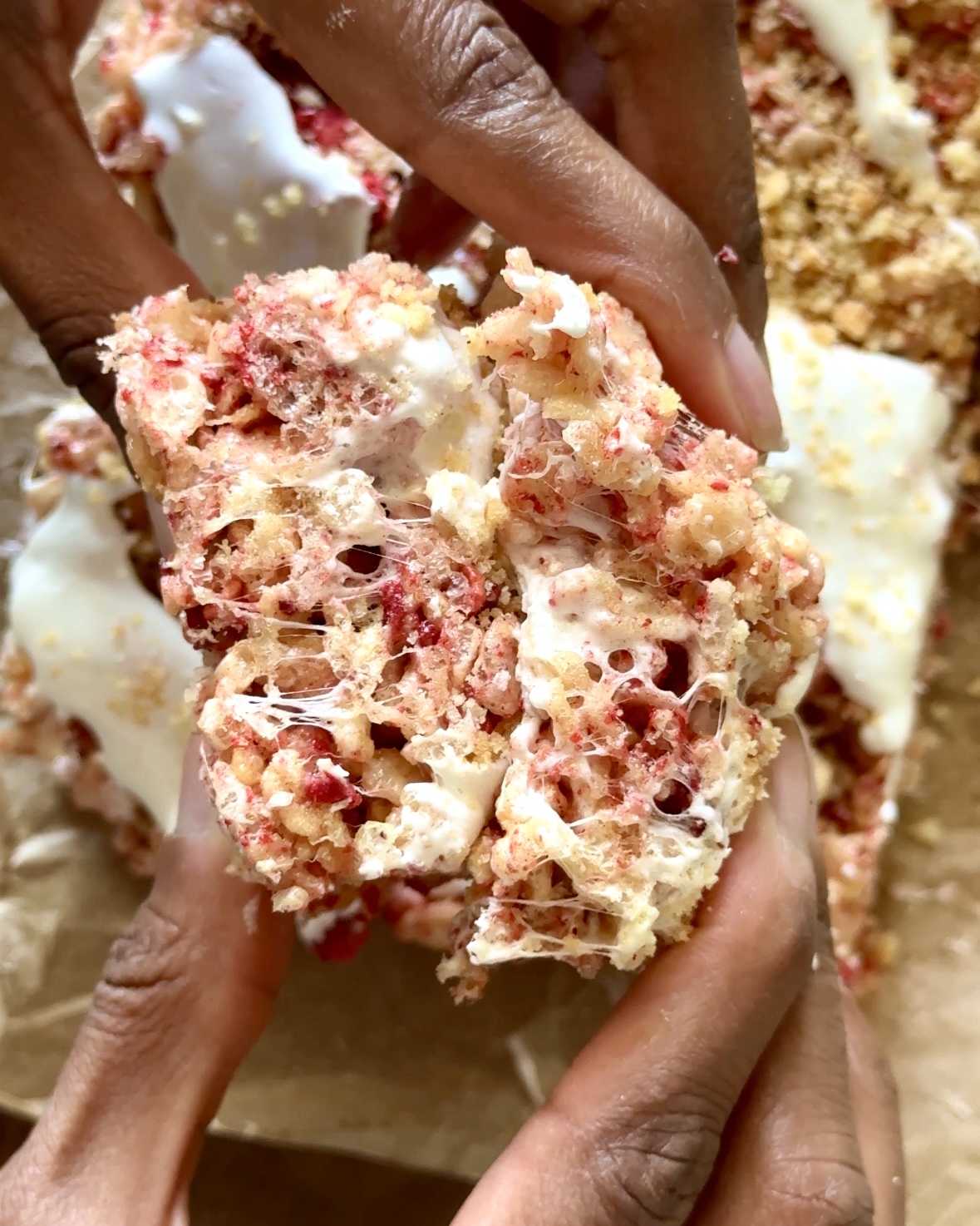 Strawberry Shortcake Rice Krispie Treats