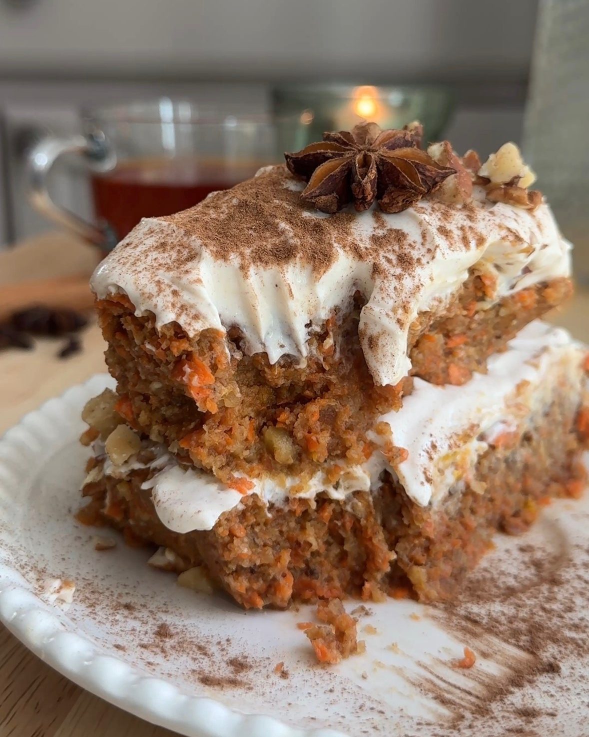No Bake Carrot Cake with Cinnamon Frosting