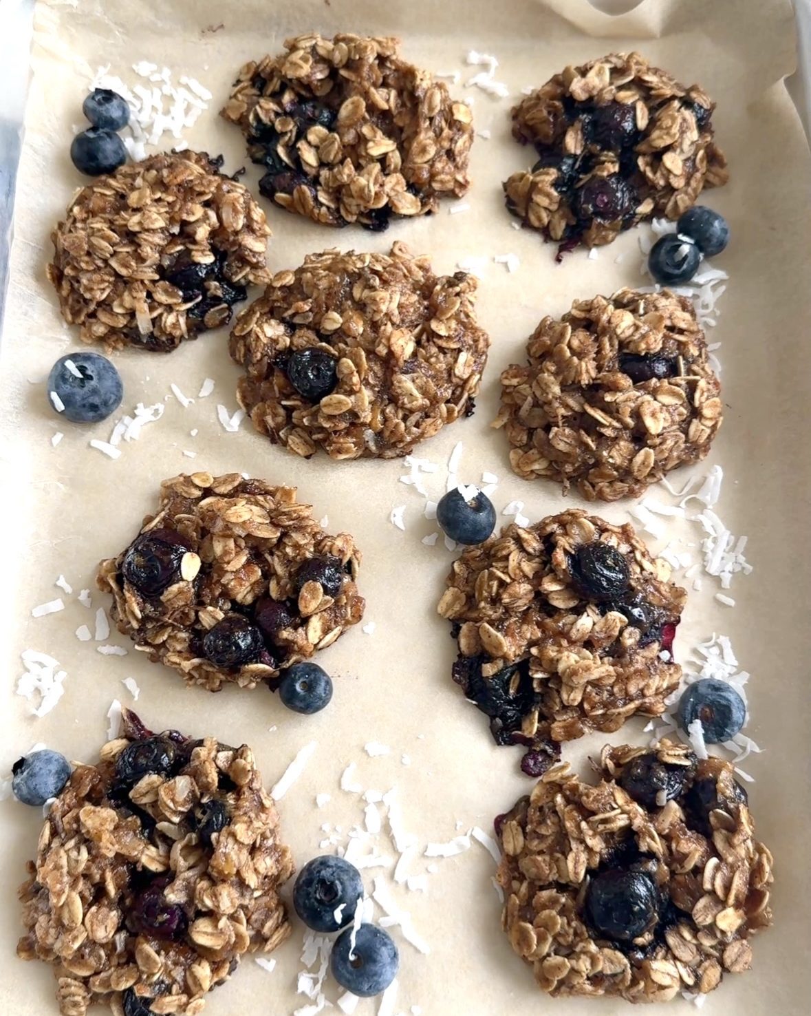 Banana Blueberry Breakfast Cookies