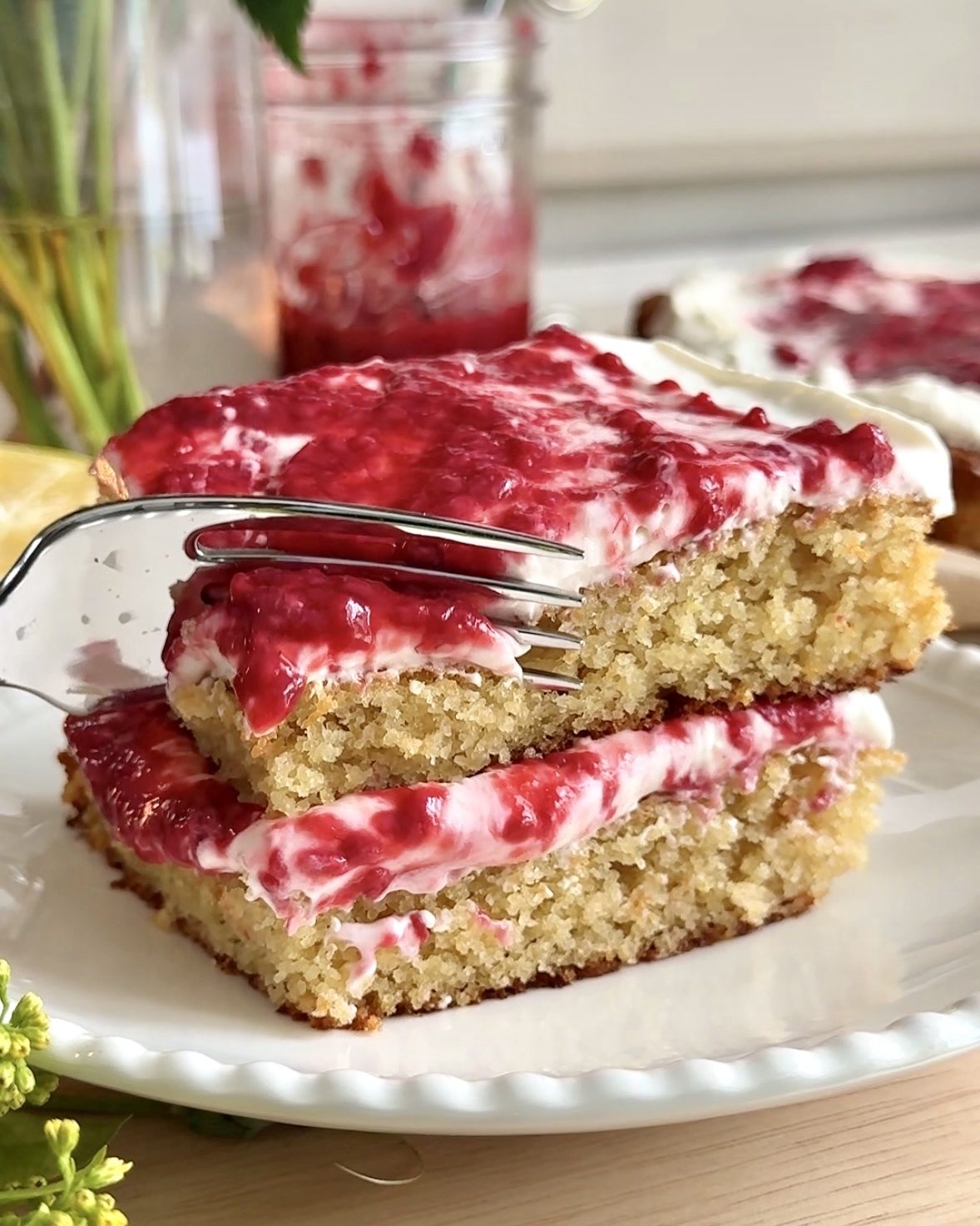 Gluten Free Lemon Raspberry Cream Cake