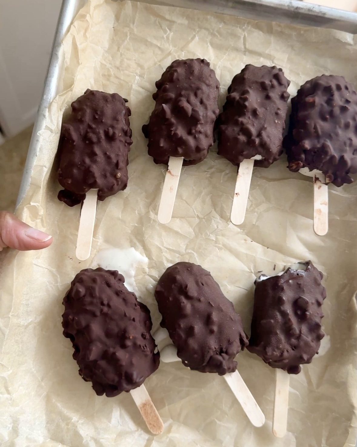 Chocolate Almond Ice Cream Bars