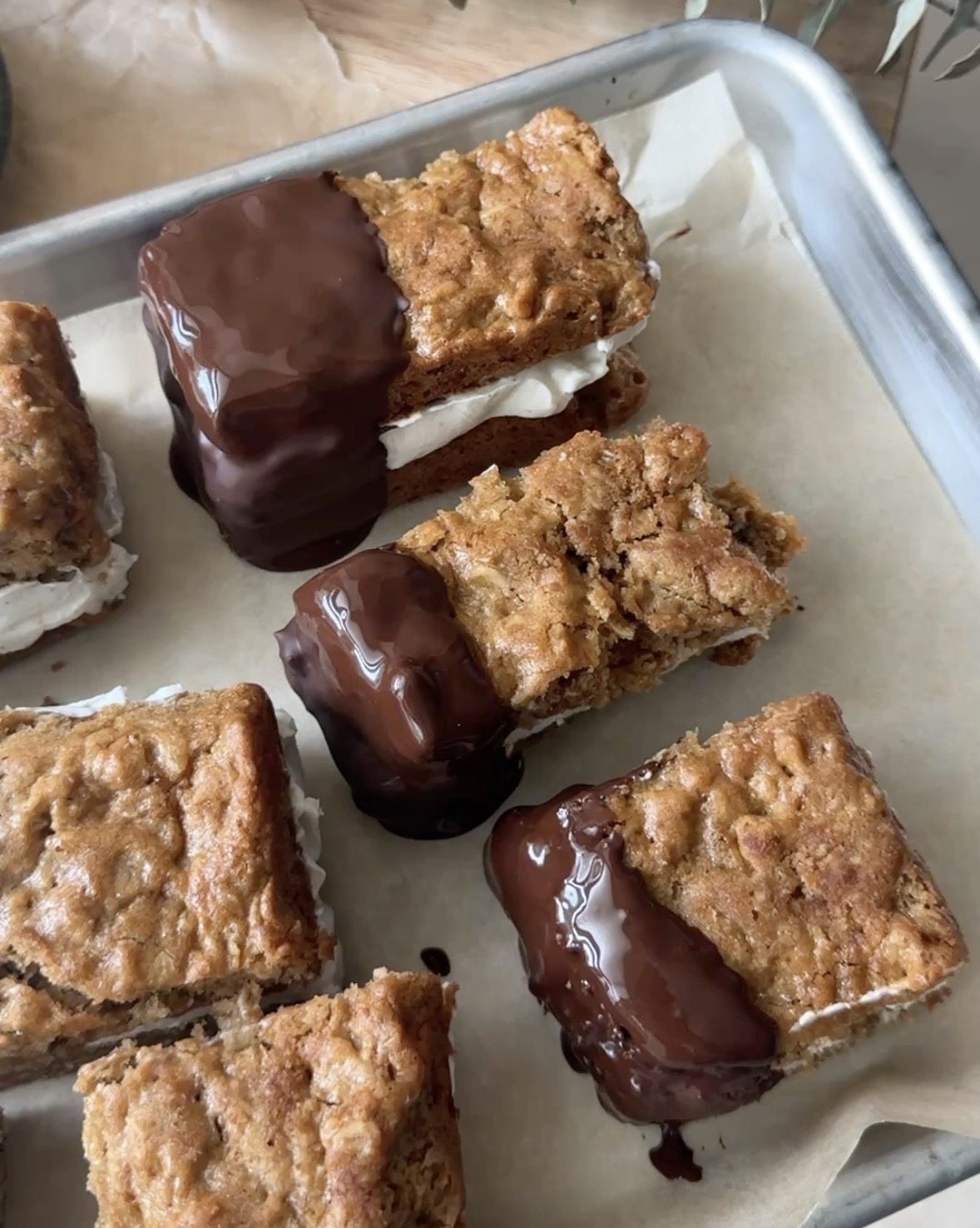 Oatmeal Cookie Ice Cream Sandwiches